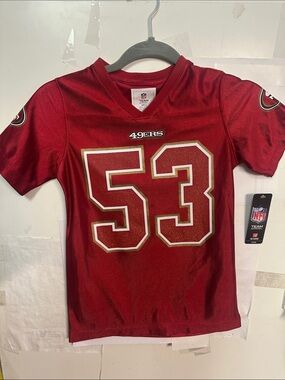 NFL Kids San Francisco 49ers #53 Red Jersey bowman nwt